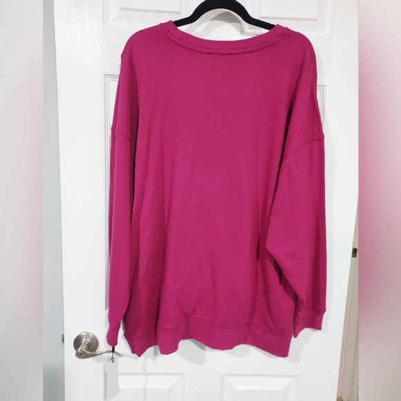 NWT Calvin Klein Performance Pink Terry Cozy Sweatshirt in Size 2X - Picture 10 of 11